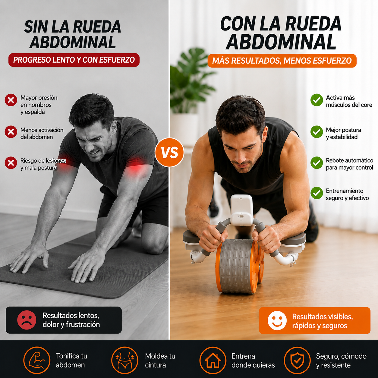 Rueda Abdominal Rodillo De Ejercicio